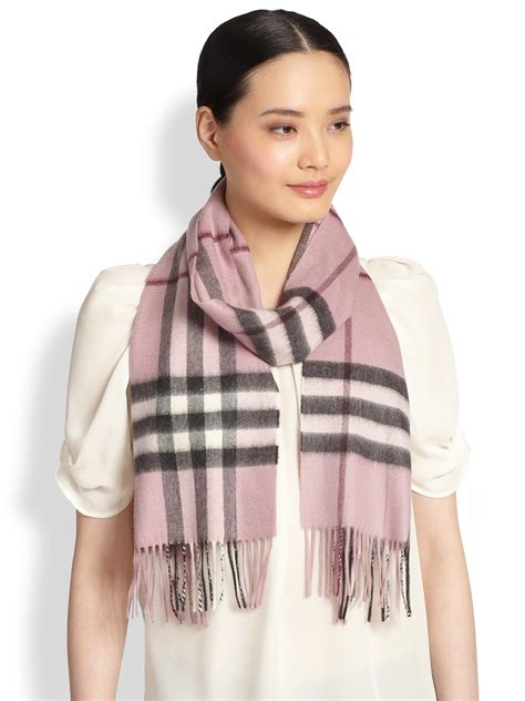 dark pink burberry scarf|burberry pink plaid cashmere scarf.